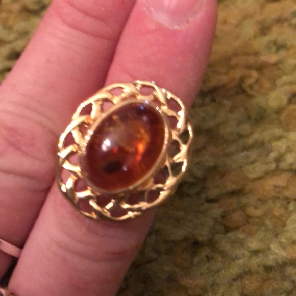 Lia Sophia amber ring size 7 - Picture 2 of 2